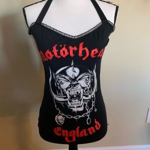 Motörhead England black/red custom tank top, XS.